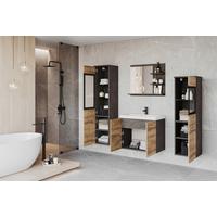 Badezimmer Madrit Kastanieeichefarben B: 120,4cm - Kastanieneichefarben/Anthrazit, LIFESTYLE, Glas/Keramik (120,4/131,5/34,5cm) - P & B