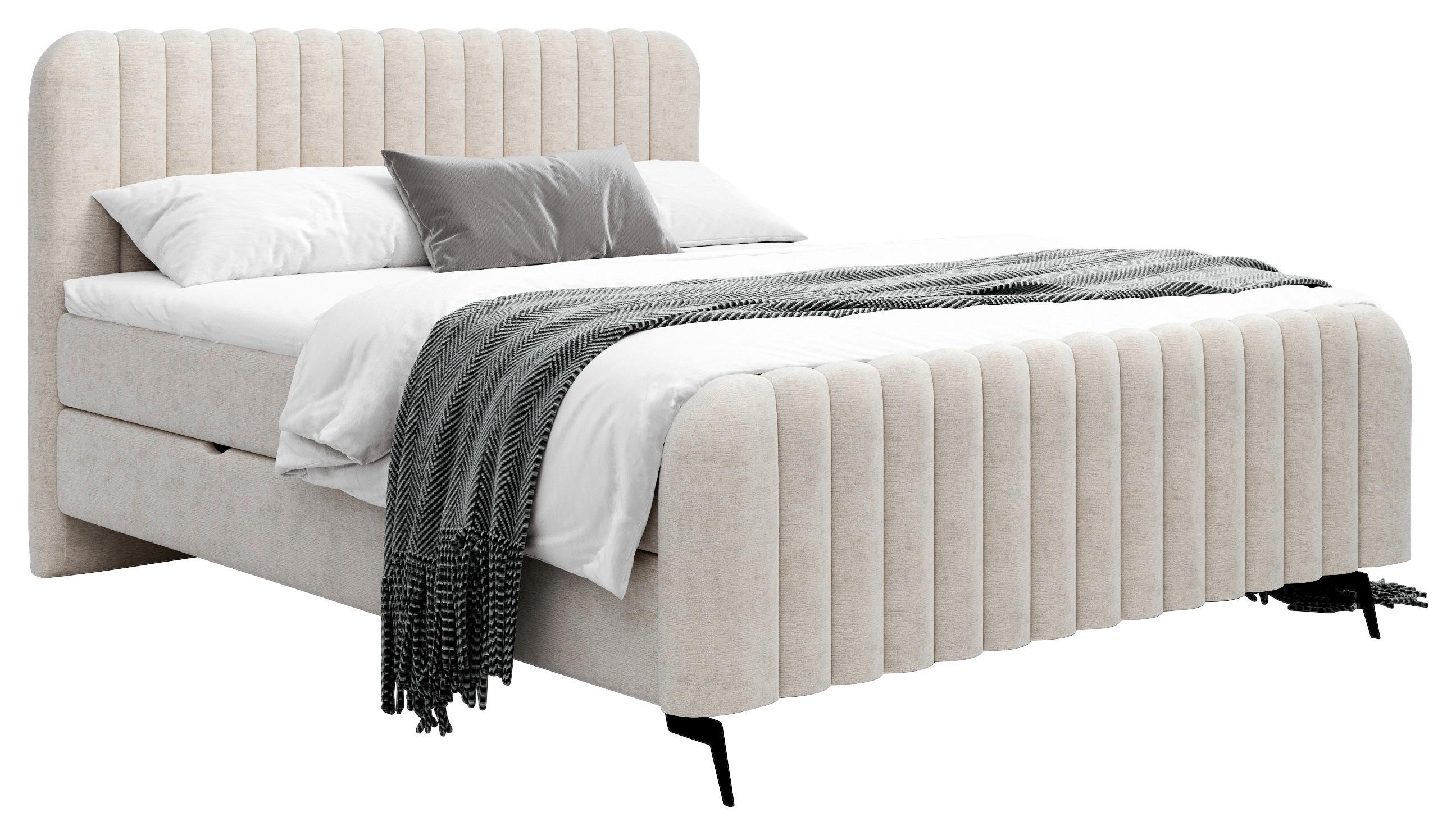 Boxbett Liam K - Beige/Schwarz, MODERN, Holz/Holzwerkstoff (180/200cm) - MID.YOU