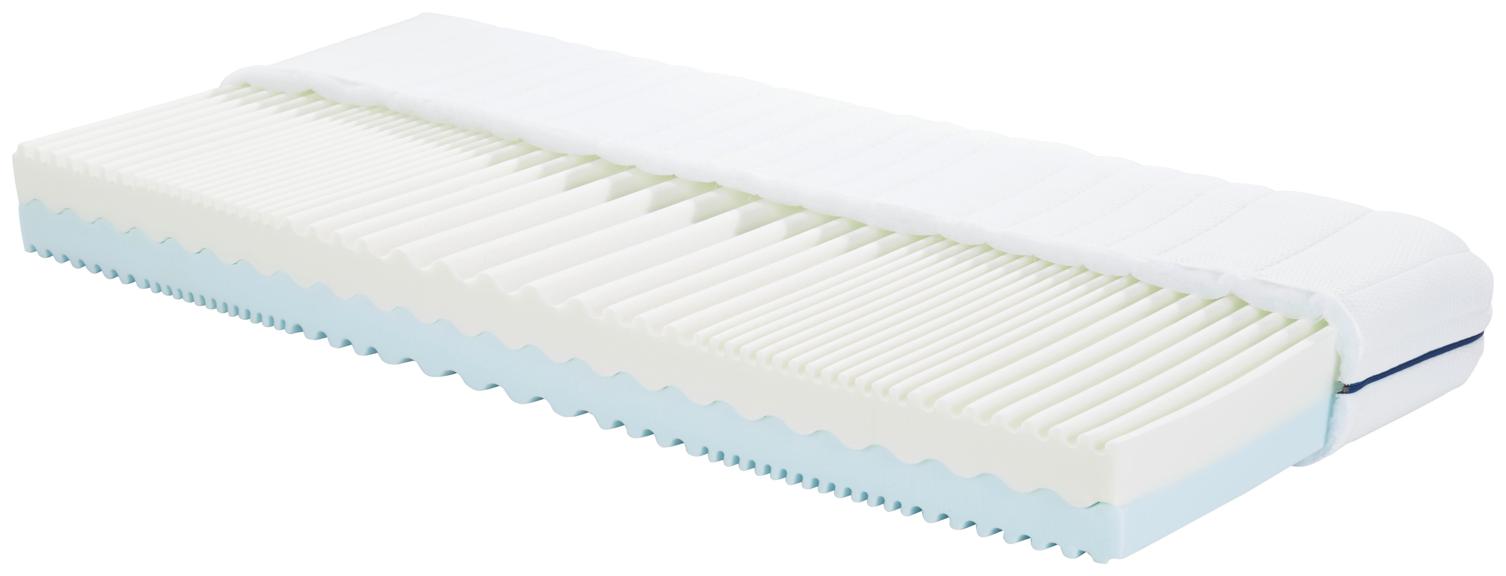 Komfortschaummatratze Somnia 90x200cm H2+h3 - Weiß, Textil (90/200cm)