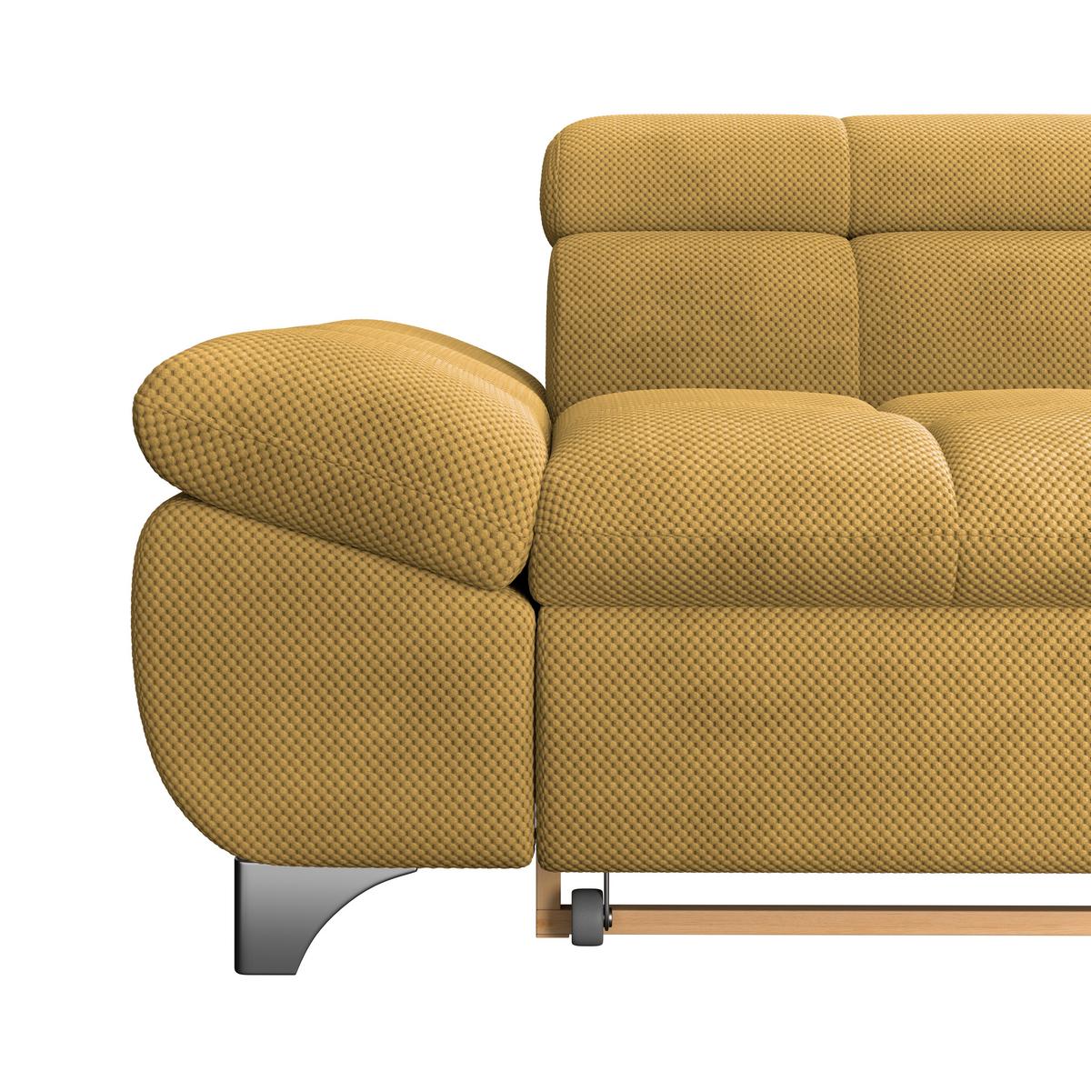 Ecksofa Gemini Senfgelb, B: 312cm - Chromfarben/Senfgelb, KONVENTIONELL, Textil (312/234cm)