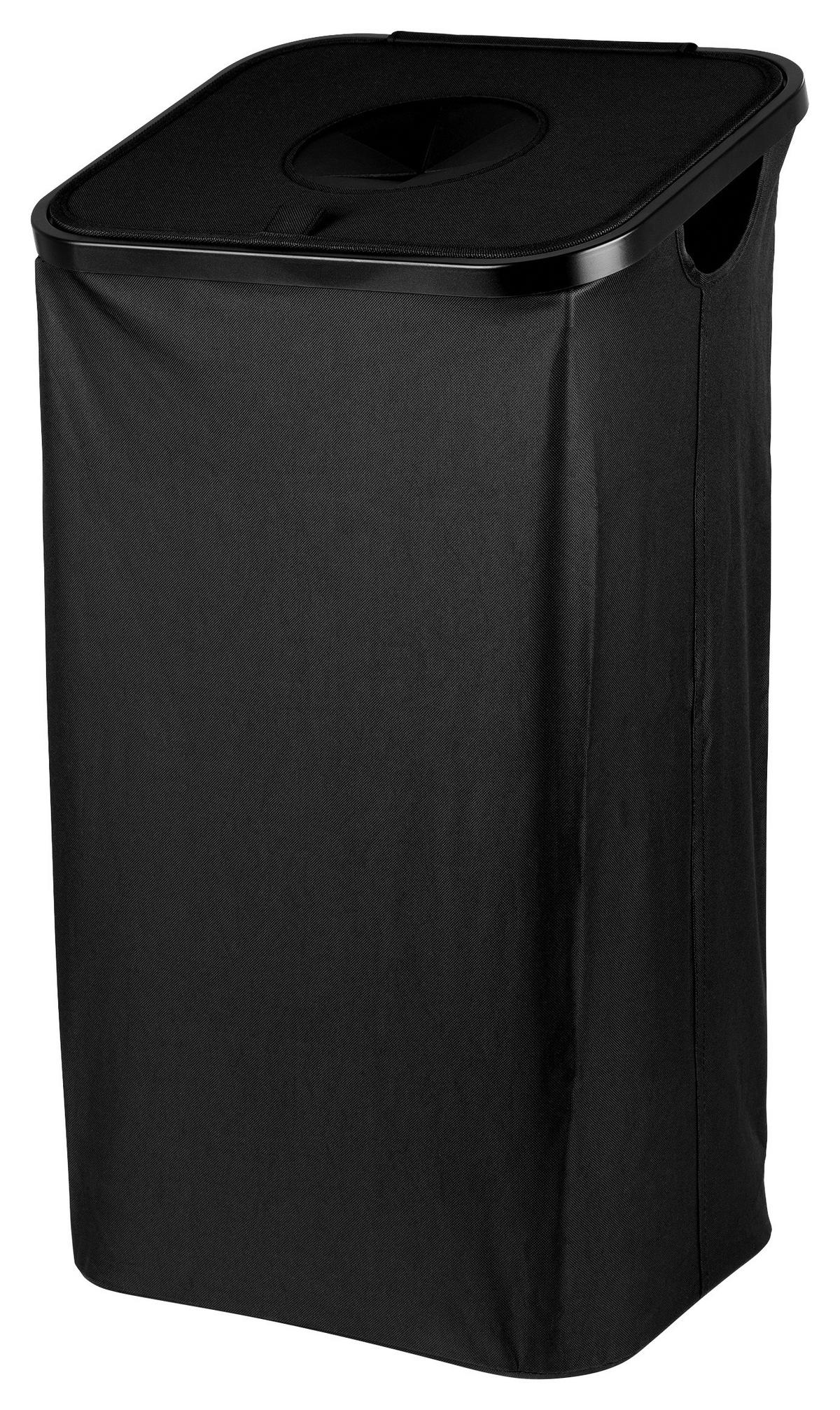 Flaschen/Dosensammelbehälter 80 Liter - Schwarz, Basics, Naturmaterialien/Kunststoff (40/32.5/72cm)