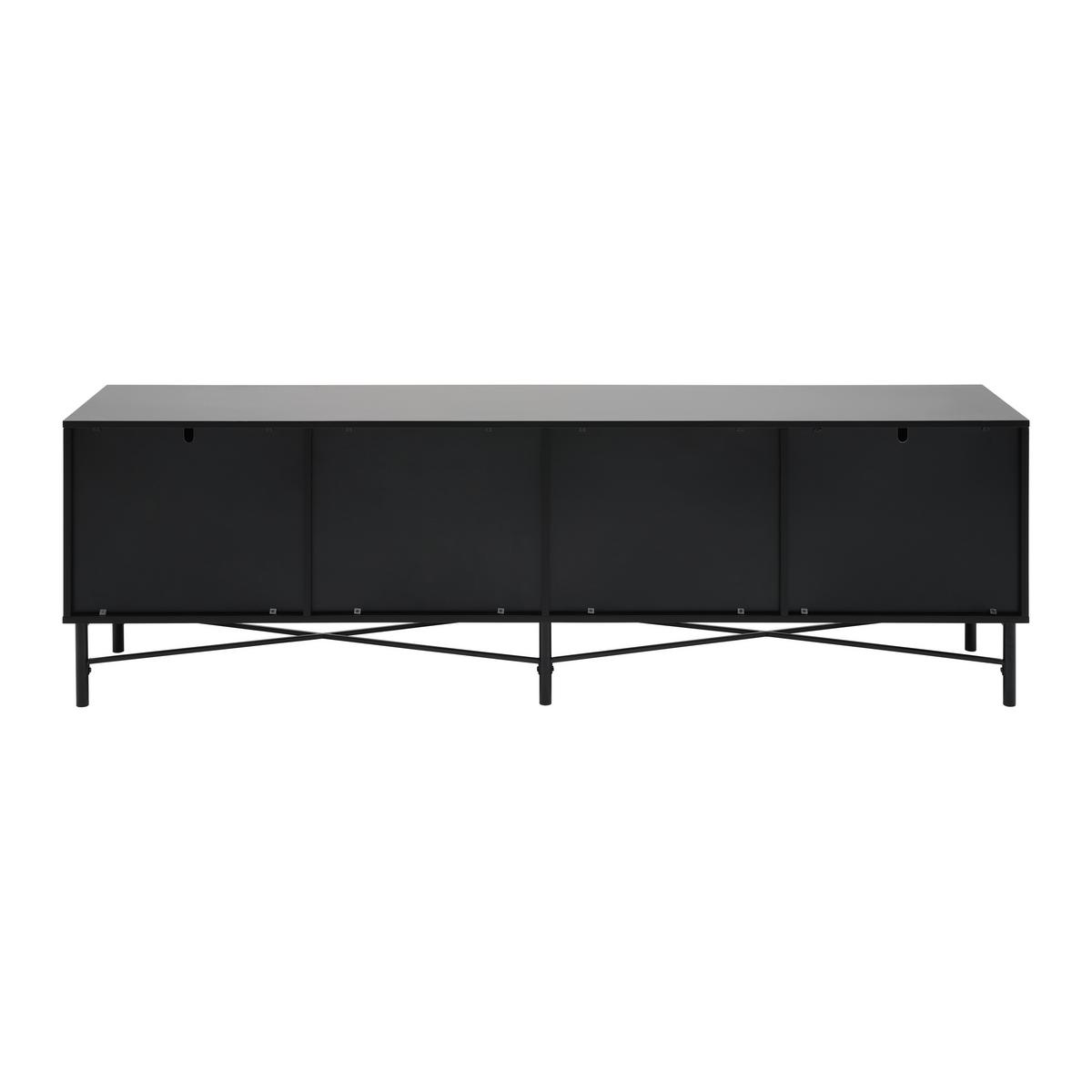 TV komoda MADRID - černá/barvy dubu, Moderní, kov/dřevo (195/60/40cm) - Mömax