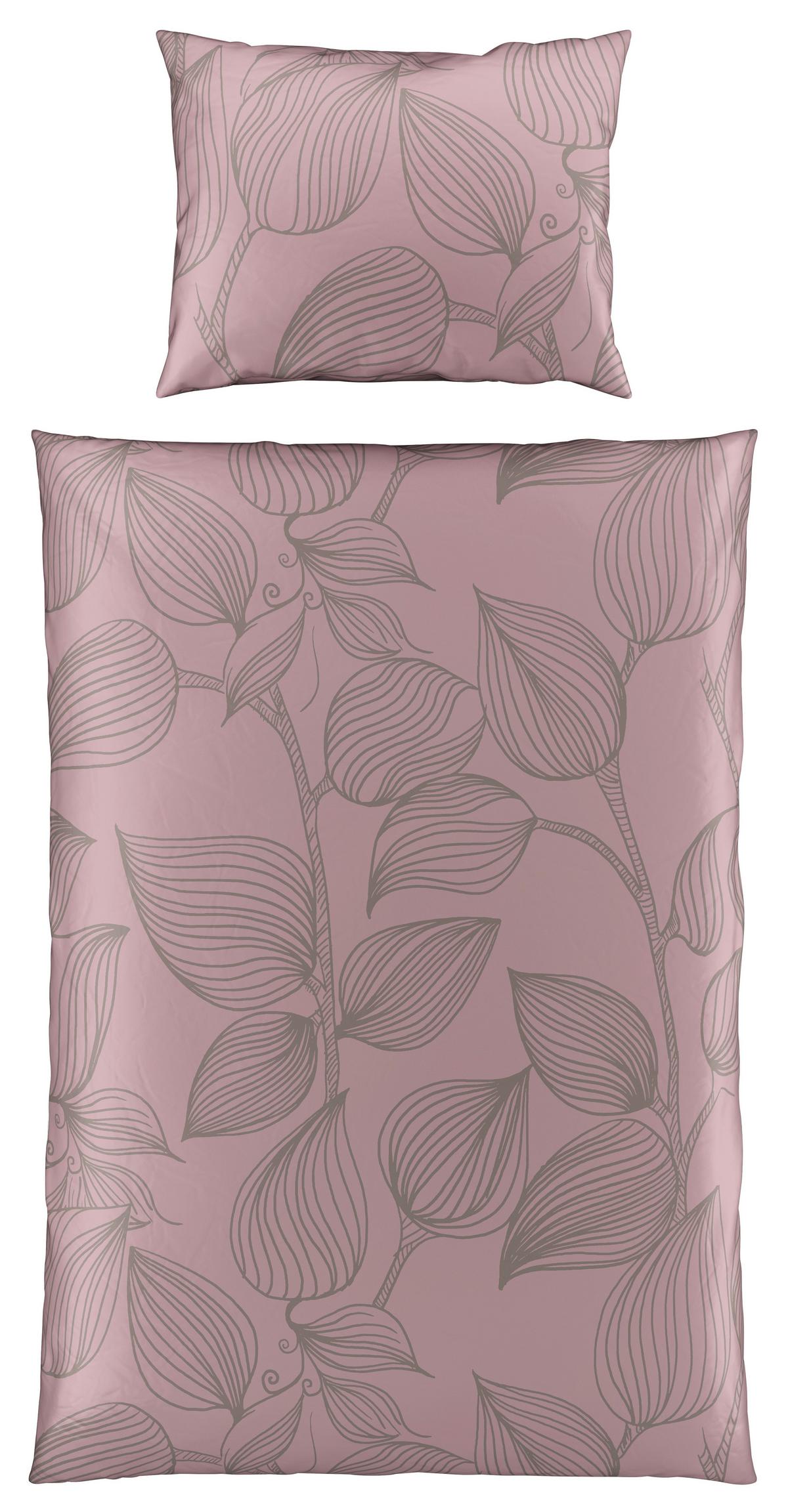 Posteľná bielizeň Green house, 70/90 140/200cm - hnedofialová, textil (140/200cm) - Modern Living