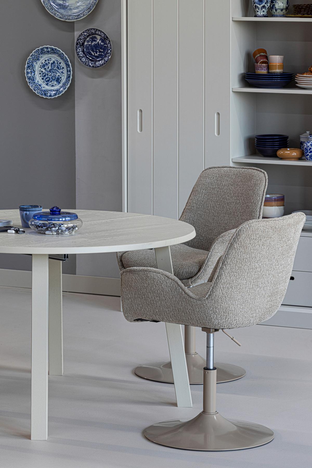 ESSTISCH Janne Grau L: 120-200cm - Grau, MODERN, Holz (120-200/120/75cm) - Livetastic