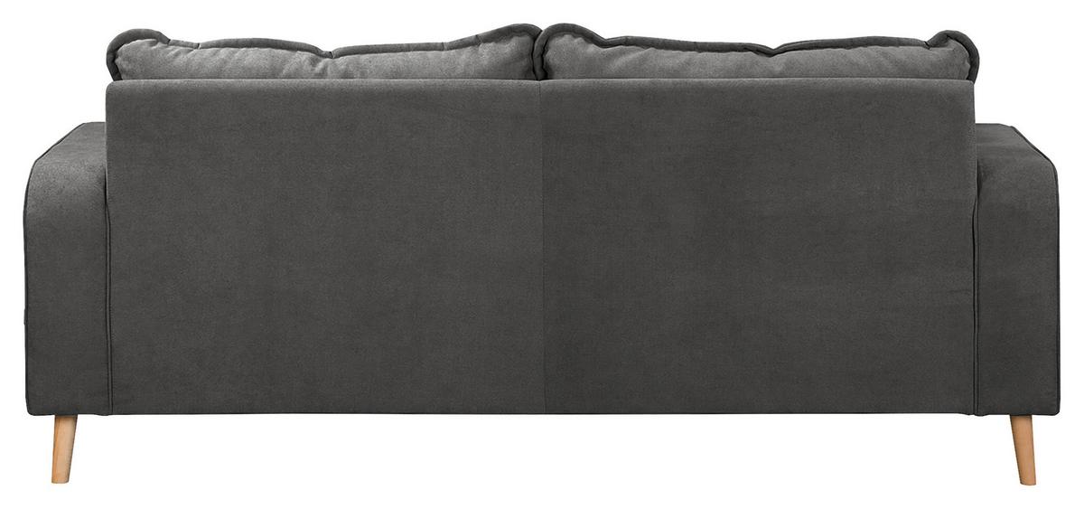 3-sitzer-sofa Beata Dunkelgrau B: 193 Cm - Wengefarben/Dunkelgrau, Design, Textil (193/86/87cm) - Livetastic