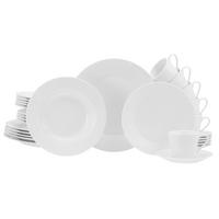 Kombiservice Porzellan, Weiß, 30-Teilig - Weiß, Basics, Keramik - Creatable