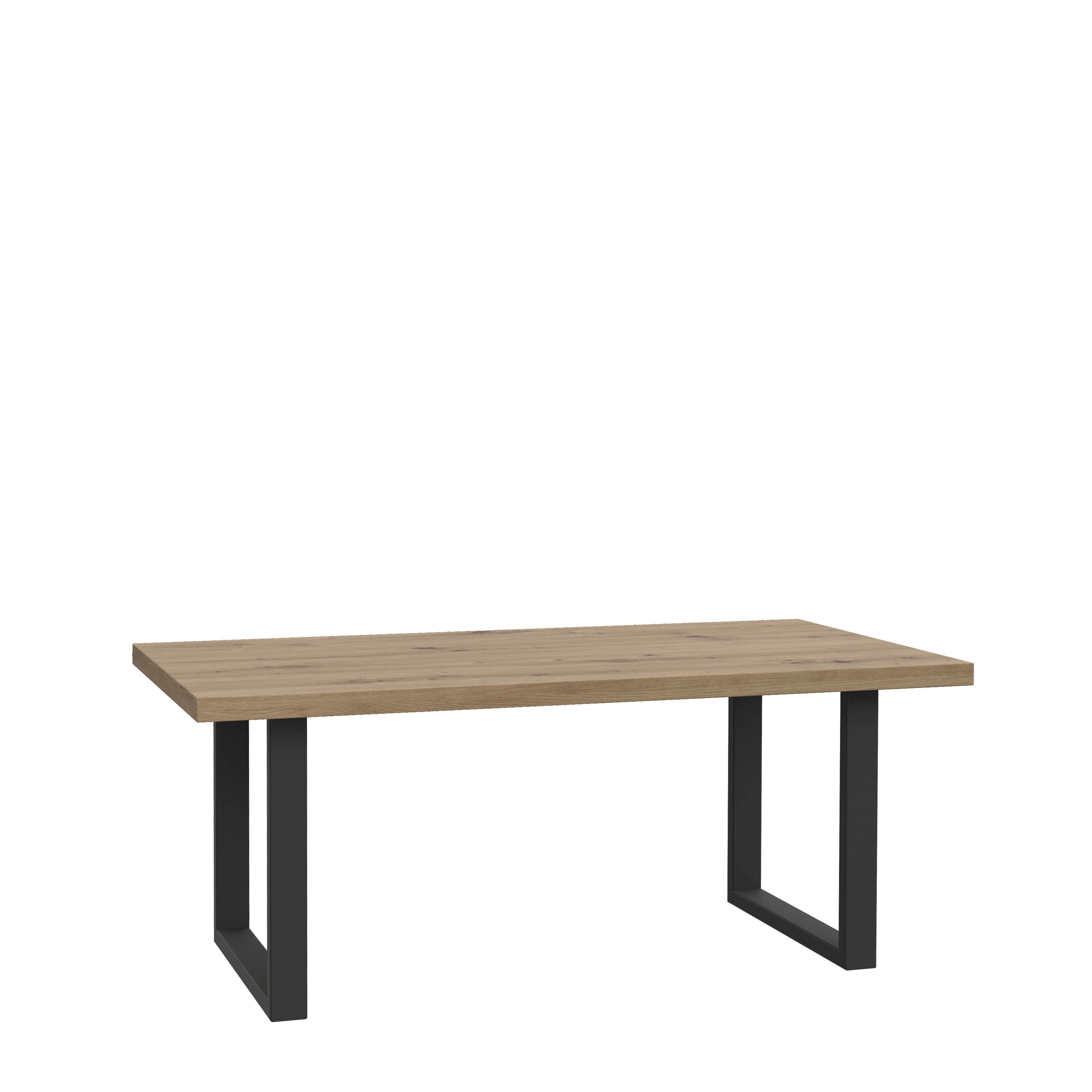 Couchtisch Trondheim, Eichefarben/schwarz - Eichefarben/Schwarz, MODERN, Holzwerkstoff/Kunststoff (110/60/45cm) - MID.YOU
