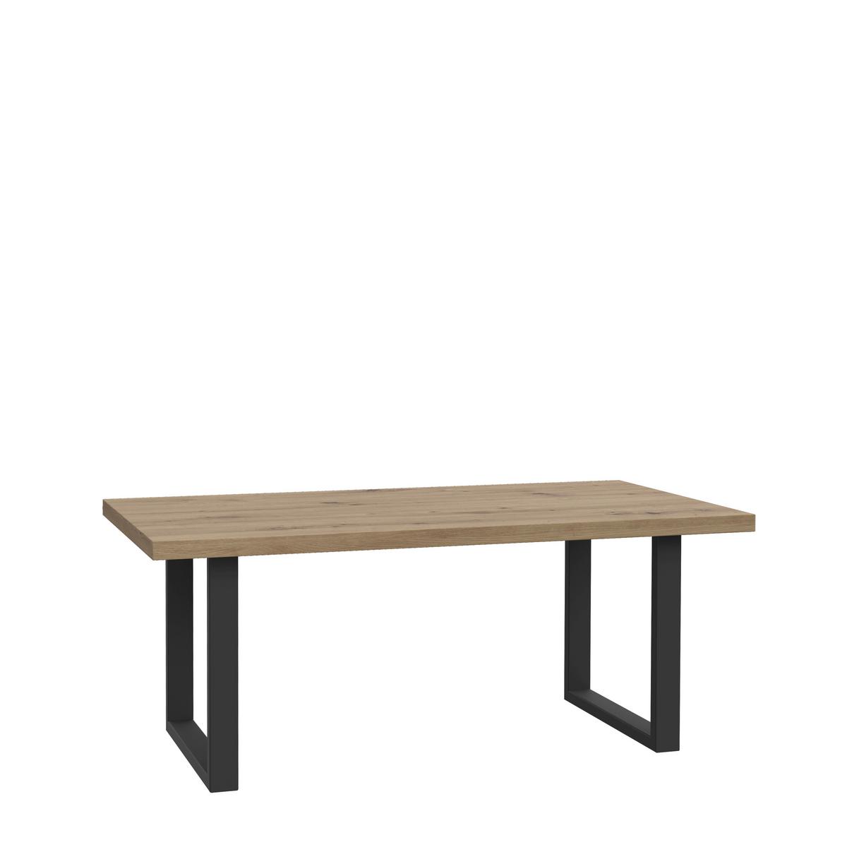 Couchtisch Trondheim, Eichefarben/schwarz - Eichefarben/Schwarz, MODERN, Holzwerkstoff/Kunststoff (110/60/45cm) - MID.YOU