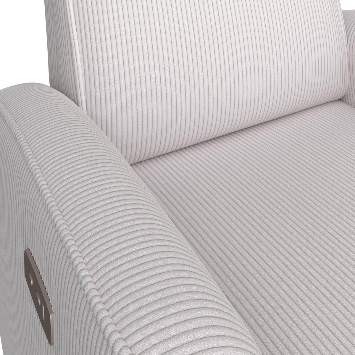 Fernsehsessel Leon beige mit Relaxfunktion - Beige/Schwarz, Basics, Holz/Kunststoff (80/102/96cm) - Ondega