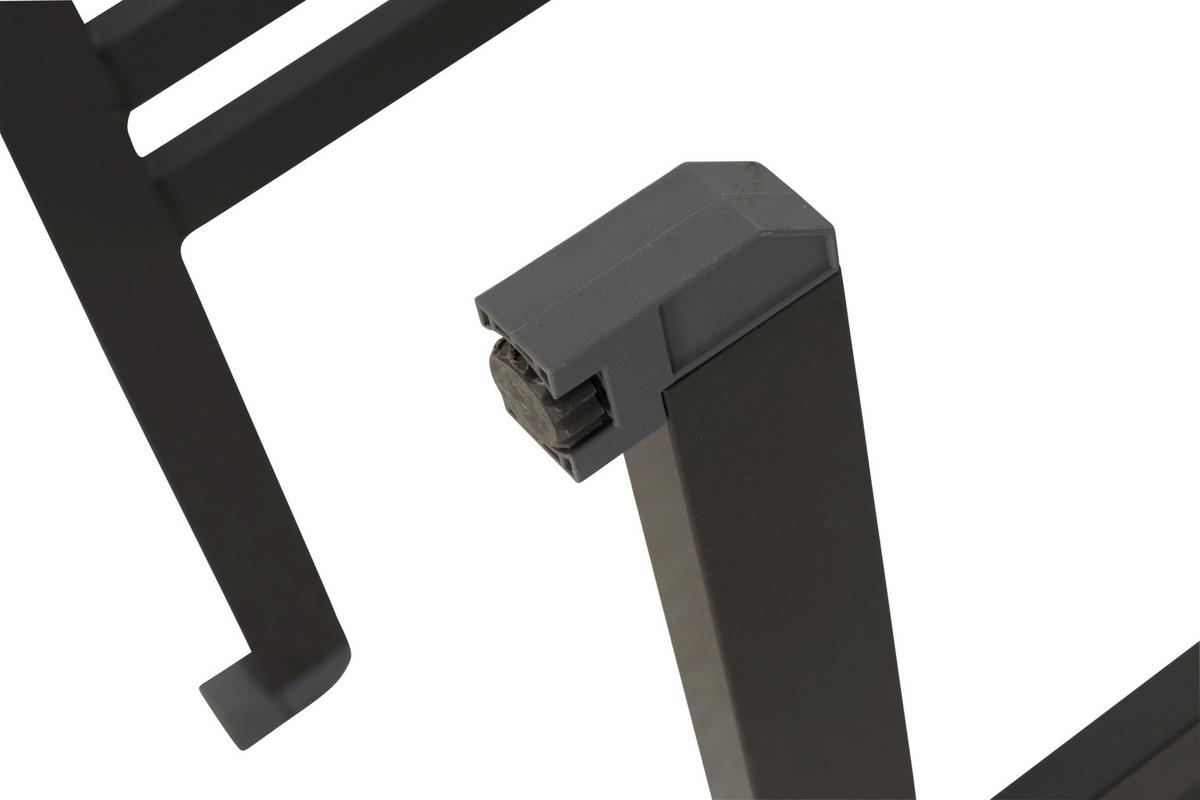 Gartentisch Klappbar Stahl L: 80cm - Anthrazit, MODERN, Holzwerkstoff/Metall (80/80/71cm) - Gardenson