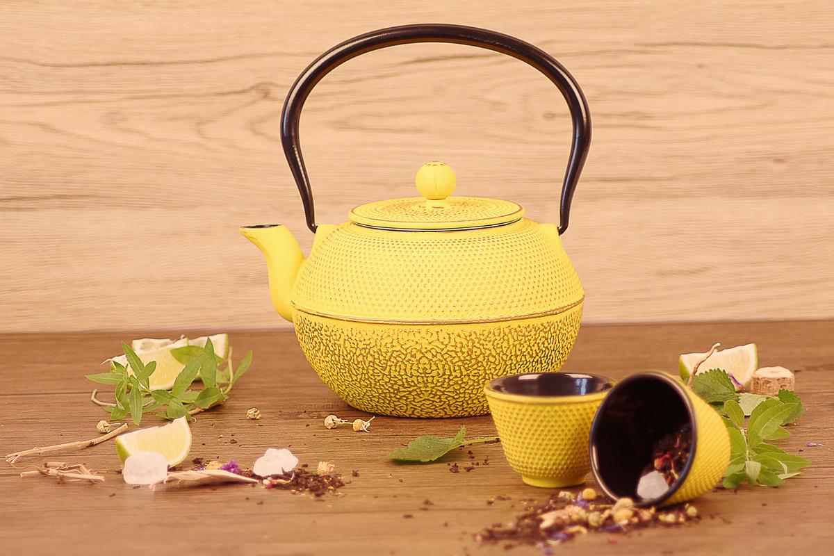 Teekannenset Ew-Ge-1706g - Gelb, Basics, Metall (1100ml) - Echtwerk