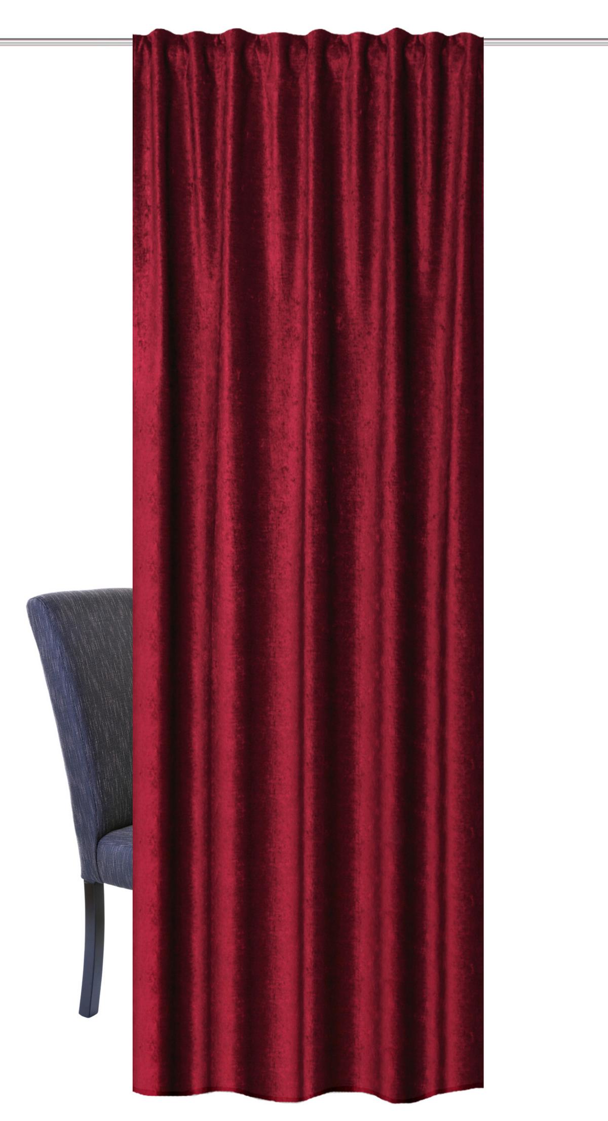 Fertigvorhang Thermo - Bordeaux, Basics, Textil (135/245cm)