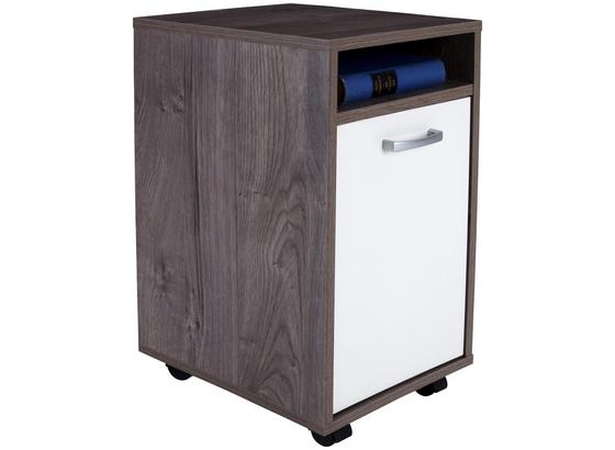 Kontajnér Na Kolieskach Laurenc - farby dubu/biela, Moderný, plast (33/59,5/38cm) Kontajnér Na Kolieskach Laurenc - farby dubu/biela, Moderný, plast (33/59,5/38cm)