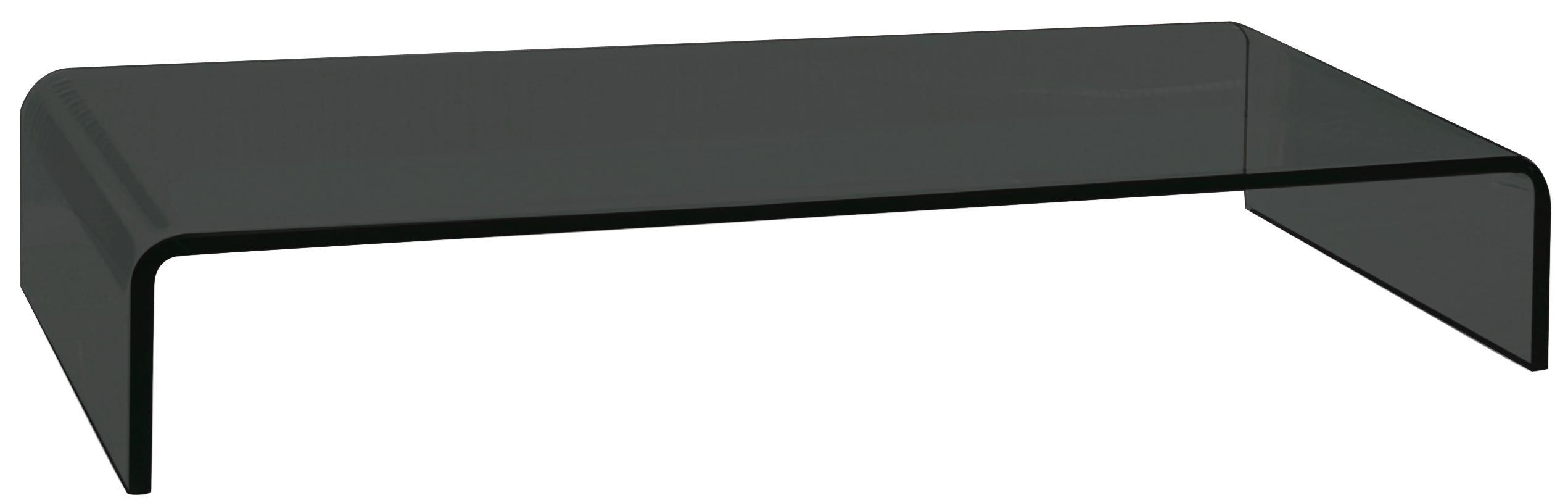 Tv-rátét Hagen - Fekete, modern, Üveg (90/11/25cm)