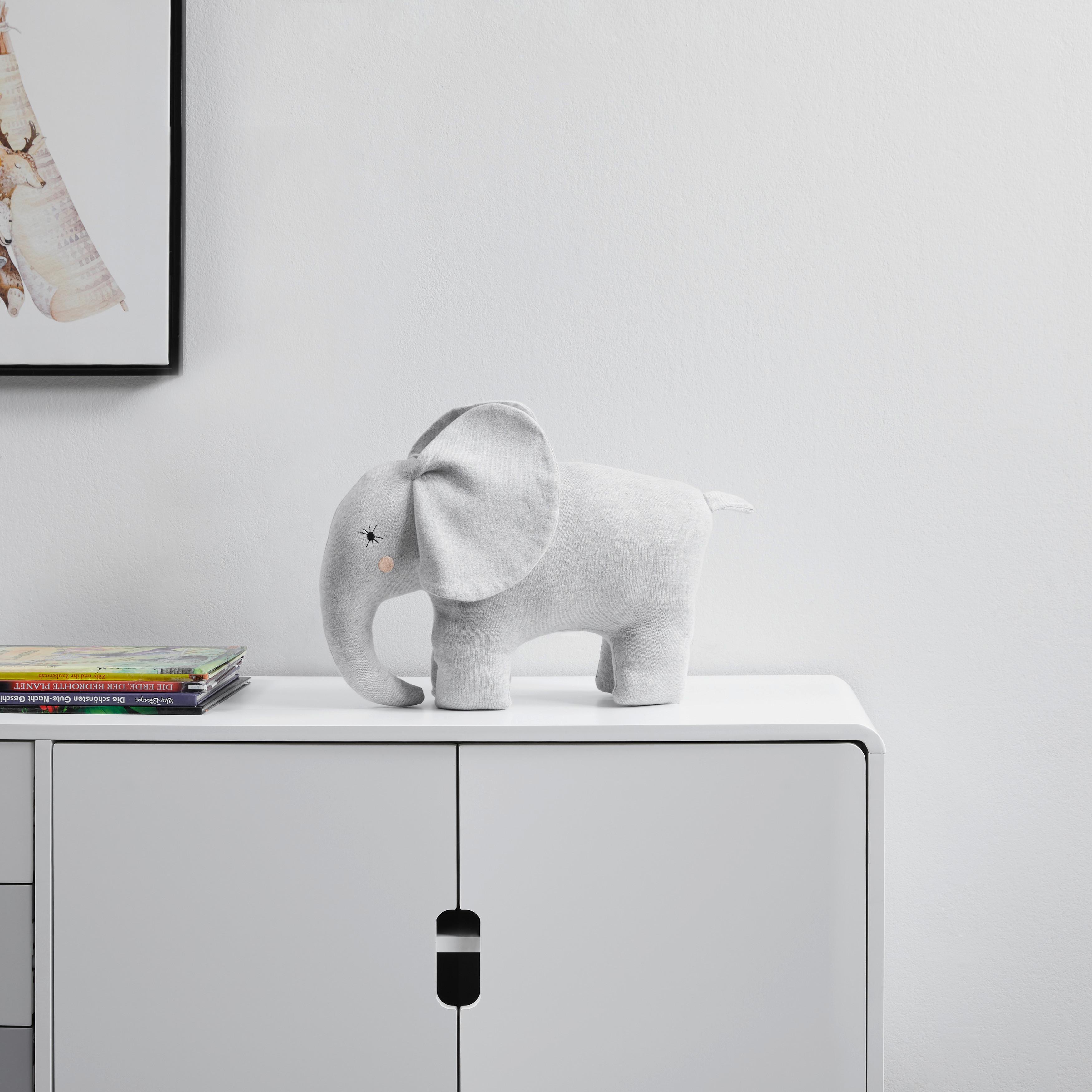Plyšové zvířatko ELLY šedé - šedá, Moderní, textil (36/30cm) - Bessagi Kids