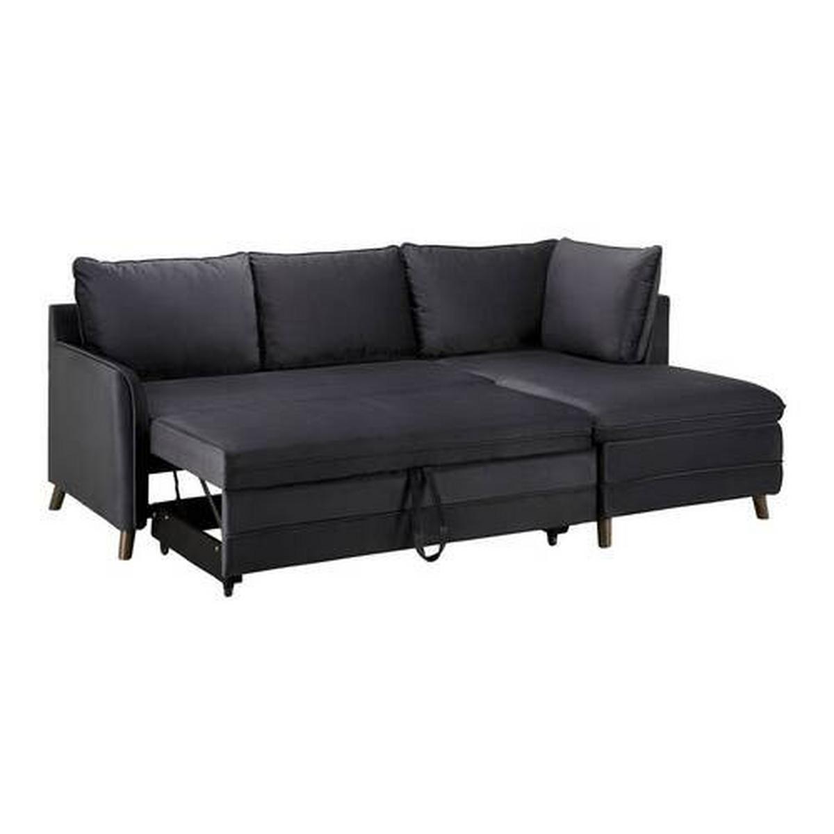 Sedacia súprava ANGELINA - sivá/tmavosivá, Modern, drevo/textil (229/87/154cm) - Bessagi Home