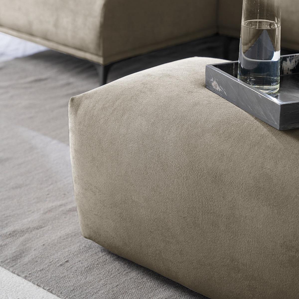 Hocker Bolt, Dunkelgrau B: 102 cm - Schwarz/Grau, MODERN, Textil (102/41/52cm) - Trendmanufaktur