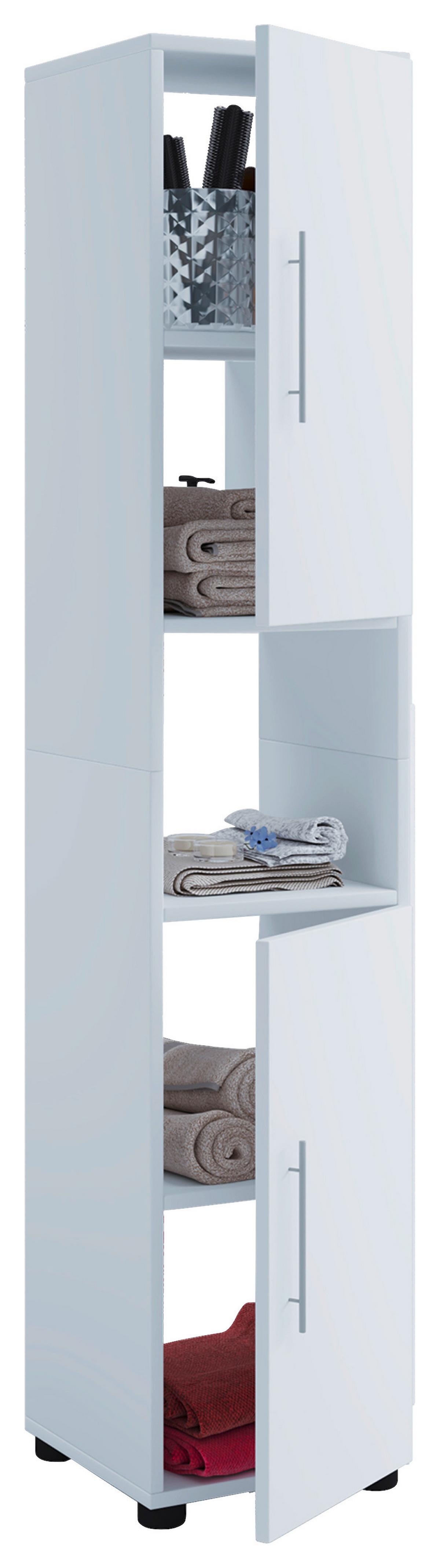 Badmöbel-set 4-Tlg. Flandu B: 123 Cm Weiß - Weiß, KONVENTIONELL, Holzwerkstoff (120cm) - MID.YOU