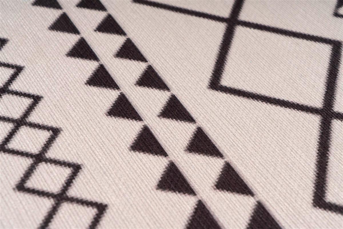 Flachwebteppich Schwarz/Weiß Maya 160x230 cm - Schwarz/Weiß, Basics, Textil (160/230cm) - Kayoom