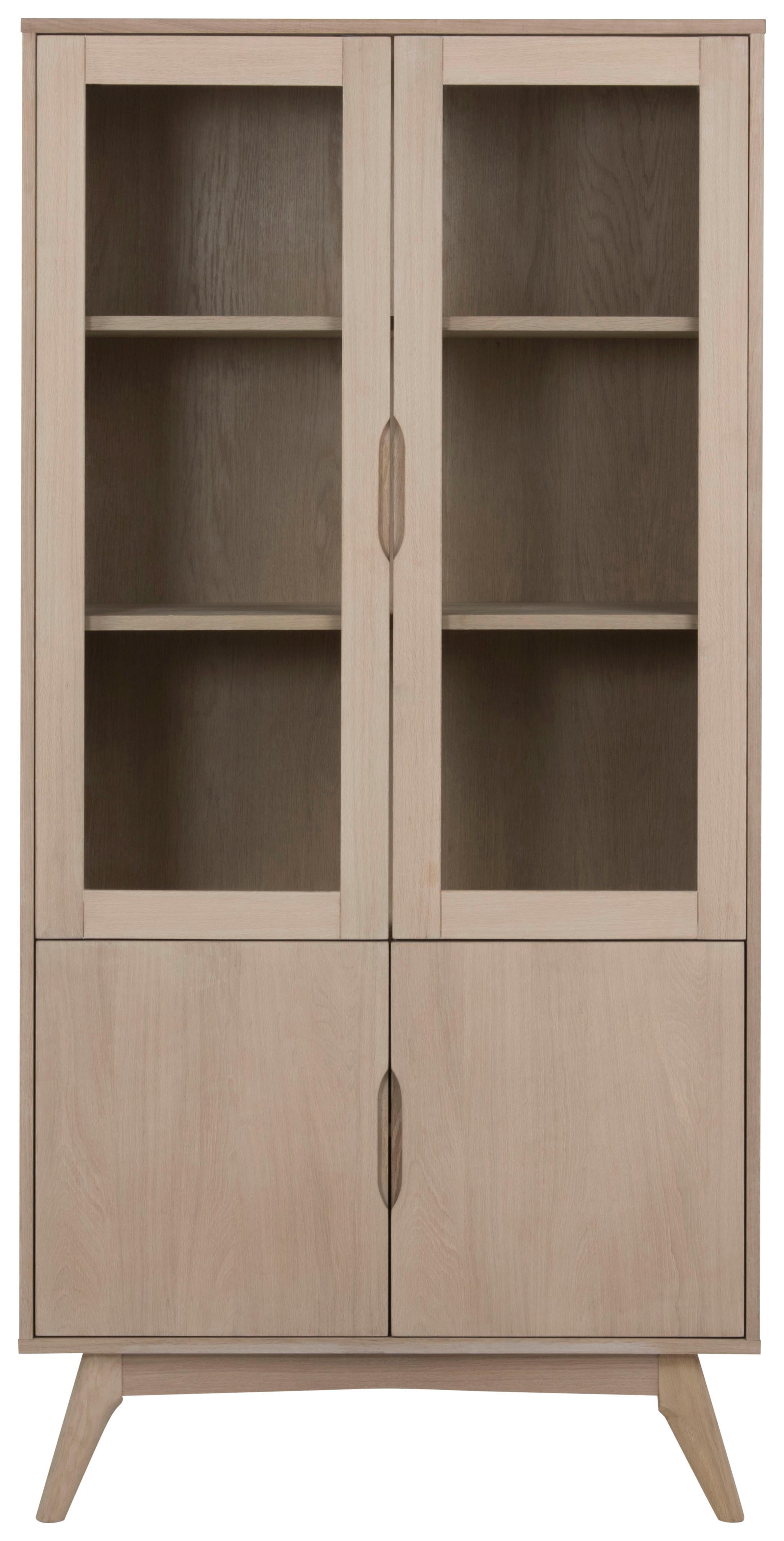 VITRINE MARTE - Eichefarben, MODERN, Glas/Holz (94/192/40cm) - MID.YOU