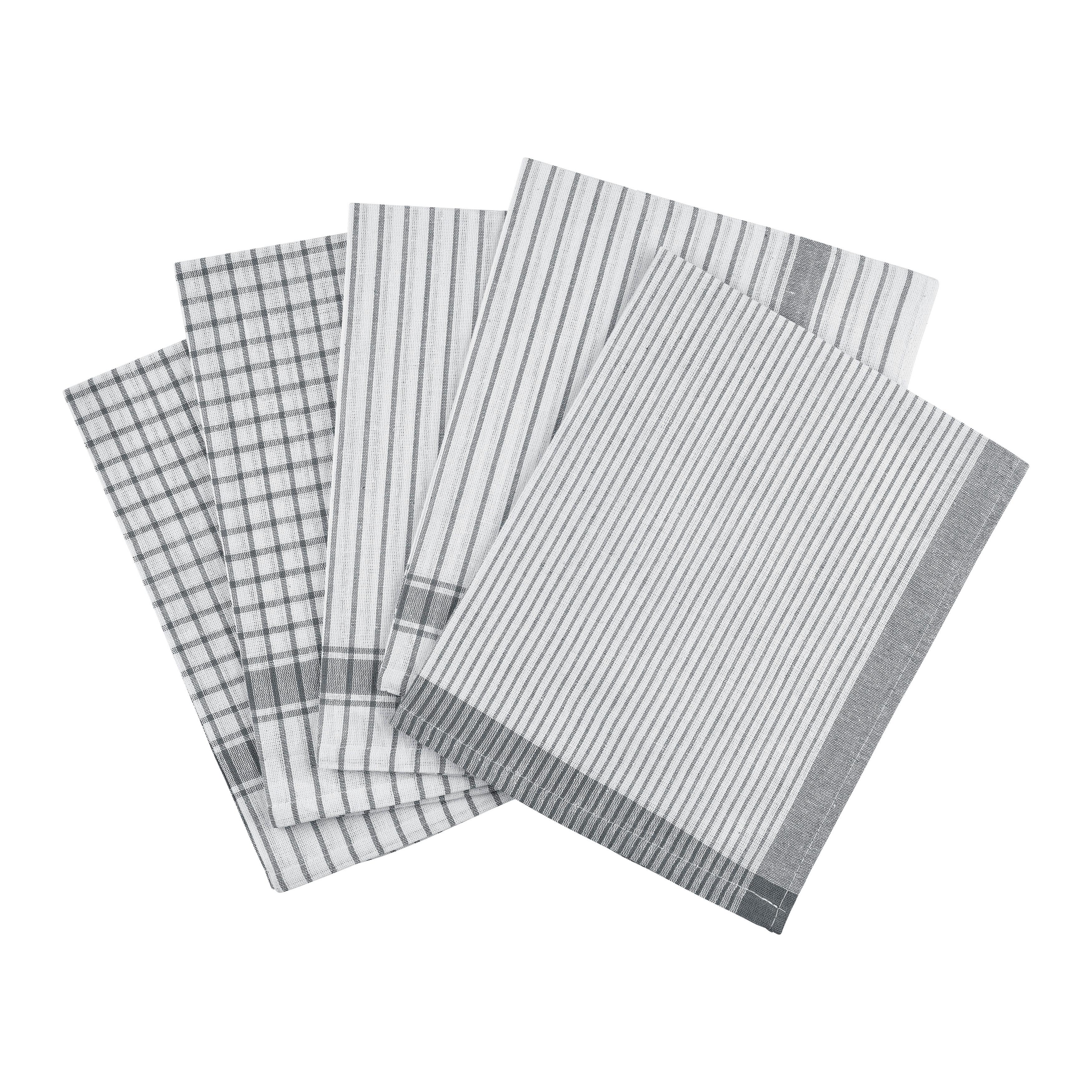 SADA UTIEROK NA RIAD Klaus, 50/70cm,5ks - modrá/sivá, Konventionell, textil (50/70cm) - Modern Living