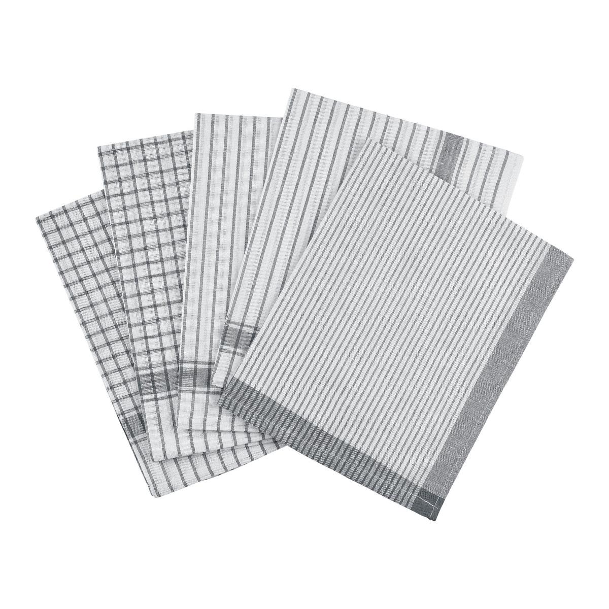 SADA UTĚREK Klaus, 50/70cm,5ks - šedá/modrá, Konvenční, textil (50/70cm) - Modern Living