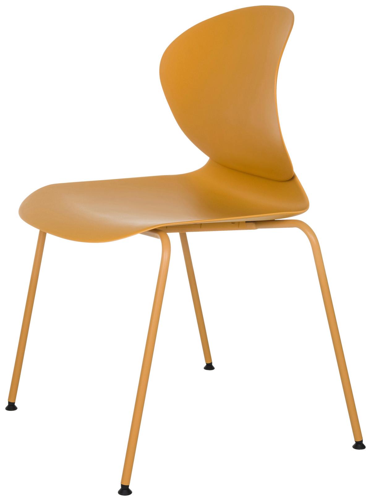 Besucherstuhl T36 Vi Gelb B: 56 cm - Gelb, MODERN, Kunststoff/Metall (56/80/54cm) - MID.YOU