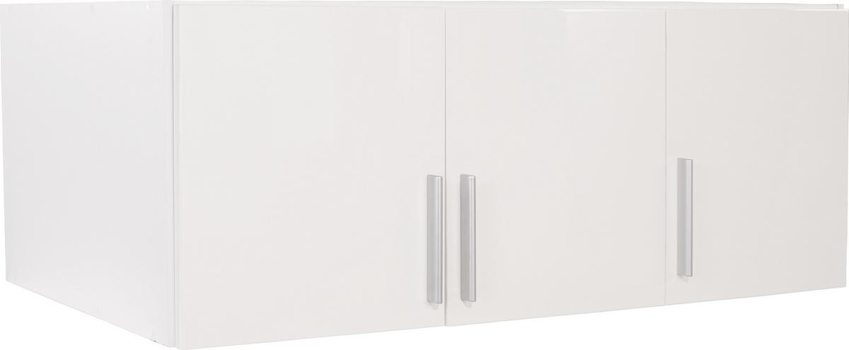 NÁSTAVEC NA ŠATNÍ SKŘÍŇ KE 3-DV. SKŘÍNI CELLE - bílá/barvy hliníku, Moderní, dřevo/plast (136/40/54cm)