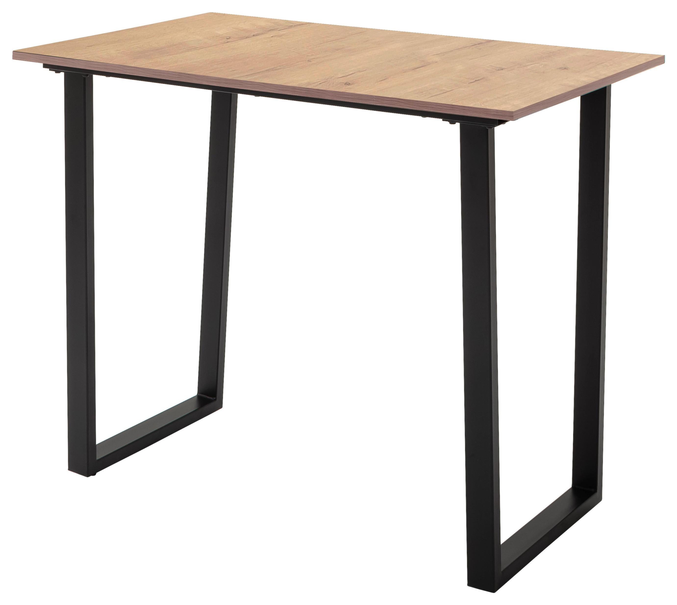 Esstisch La Serena 120x70 Cm Eiche Dekor/schwarz - Wildeiche/Schwarz, MODERN, Holzwerkstoff/Metall (120/95/70cm) - MID.YOU
