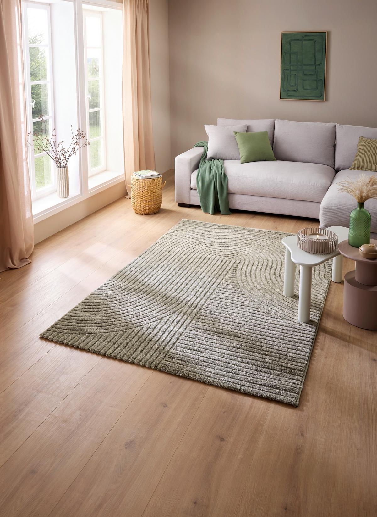 Webteppich Elio 3 Creme ca. 160x230cm - zelená, Konventionell, textil (200/290cm) - Mömax