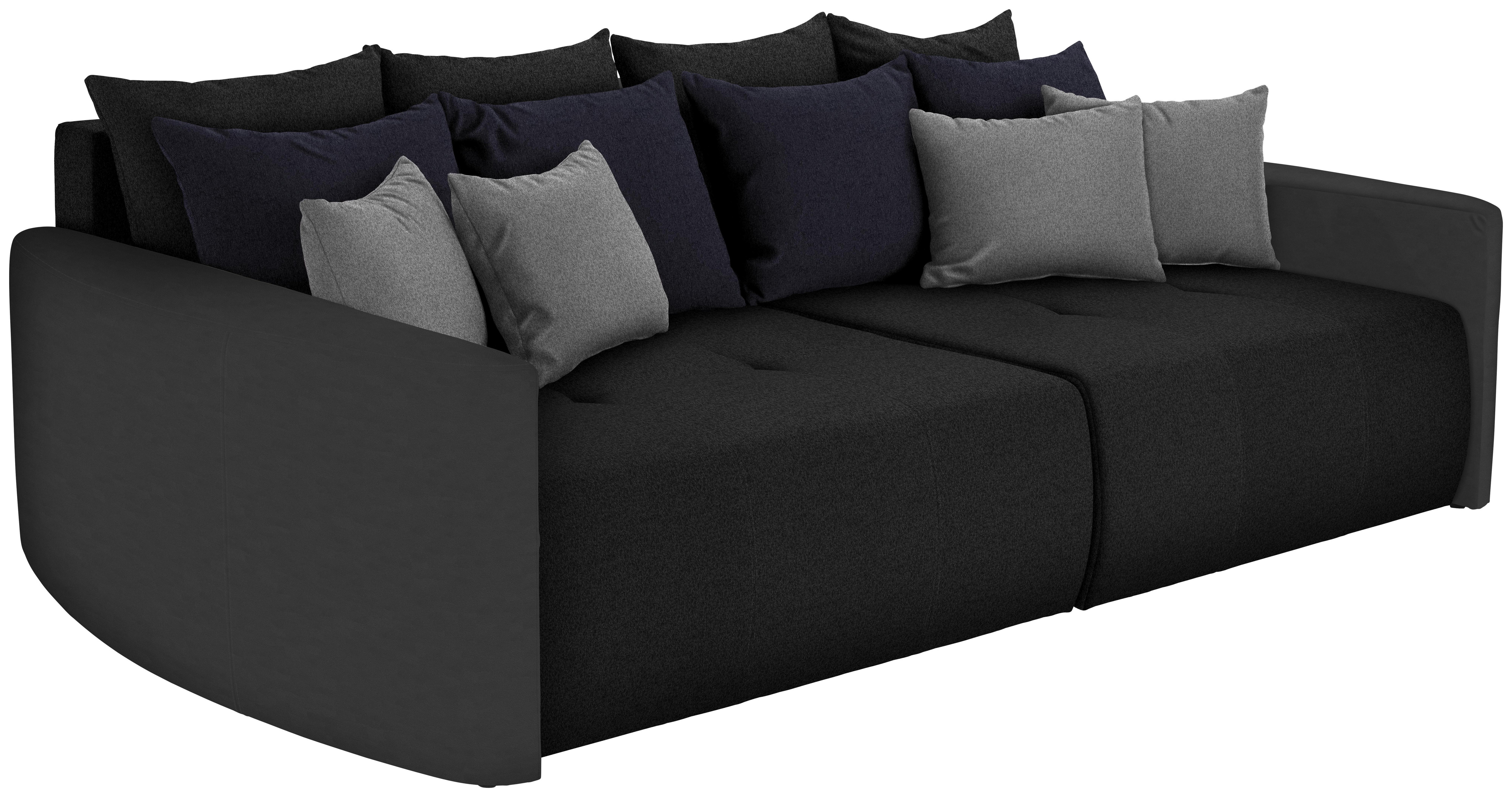 Bigsofa Havanna B: 292 cm - Dunkelgrau/Anthrazit, MODERN, Holz/Textil (292/87/141cm) - Luca Bessoni