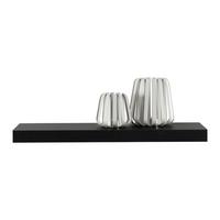 NÁSTĚNNÁ POLICE MISTER OFFICE -SB- - černá, Moderní, kompozitní dřevo (60/4/24cm) - Mömax