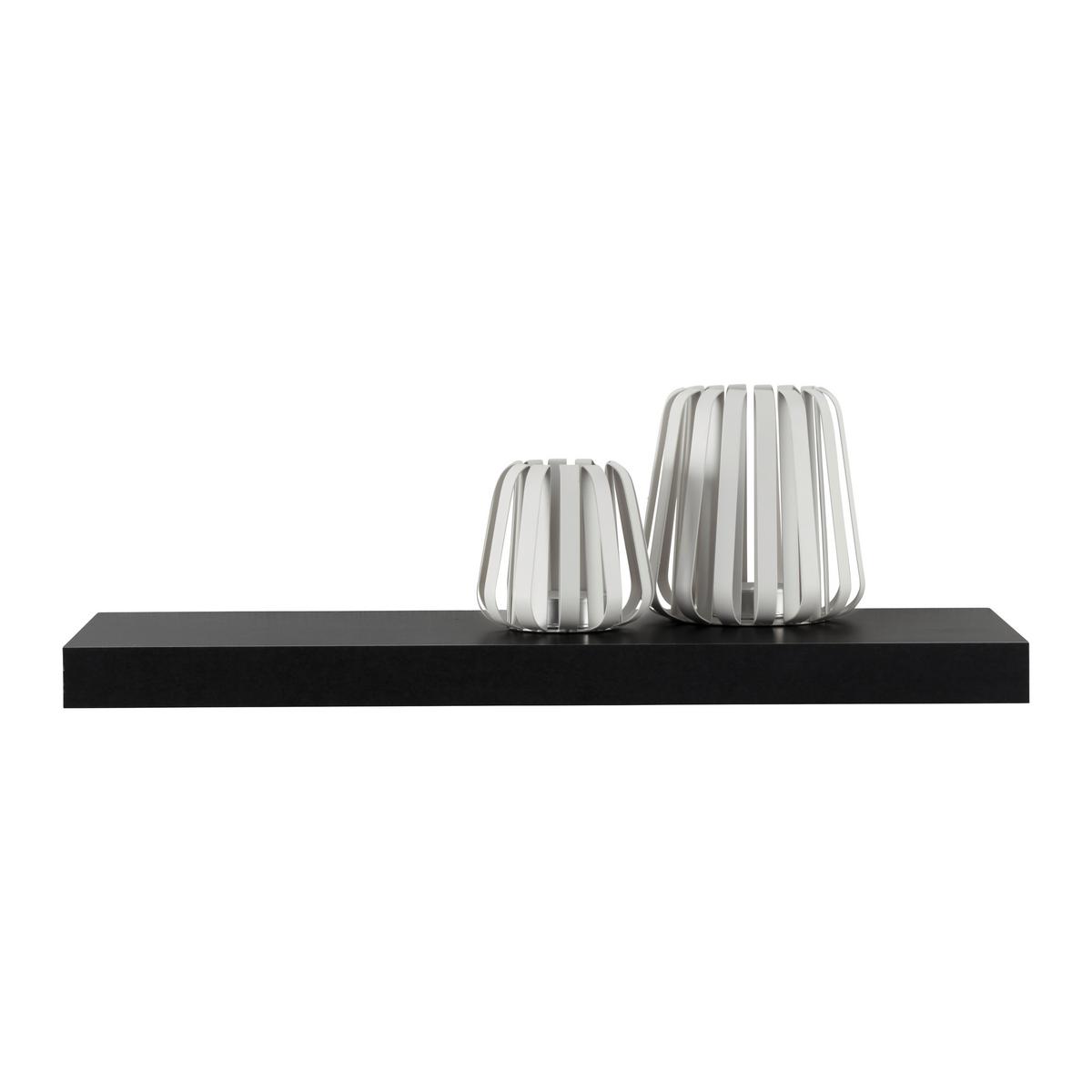 NÁSTĚNNÁ POLICE MISTER OFFICE -SB- - černá, Moderní, kompozitní dřevo (60/4/24cm) - Mömax