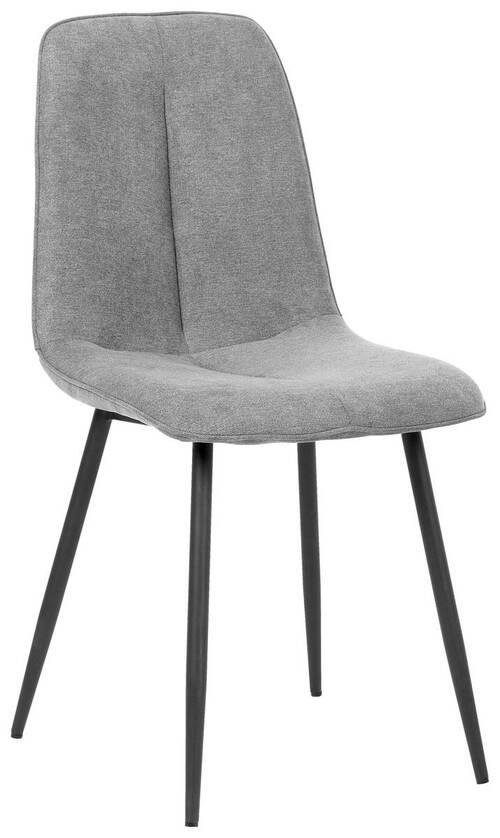 Stuhl Lago Grau Lago - Schwarz/Grau, MODERN, Holz/Textil (47/87/58cm) - P & B