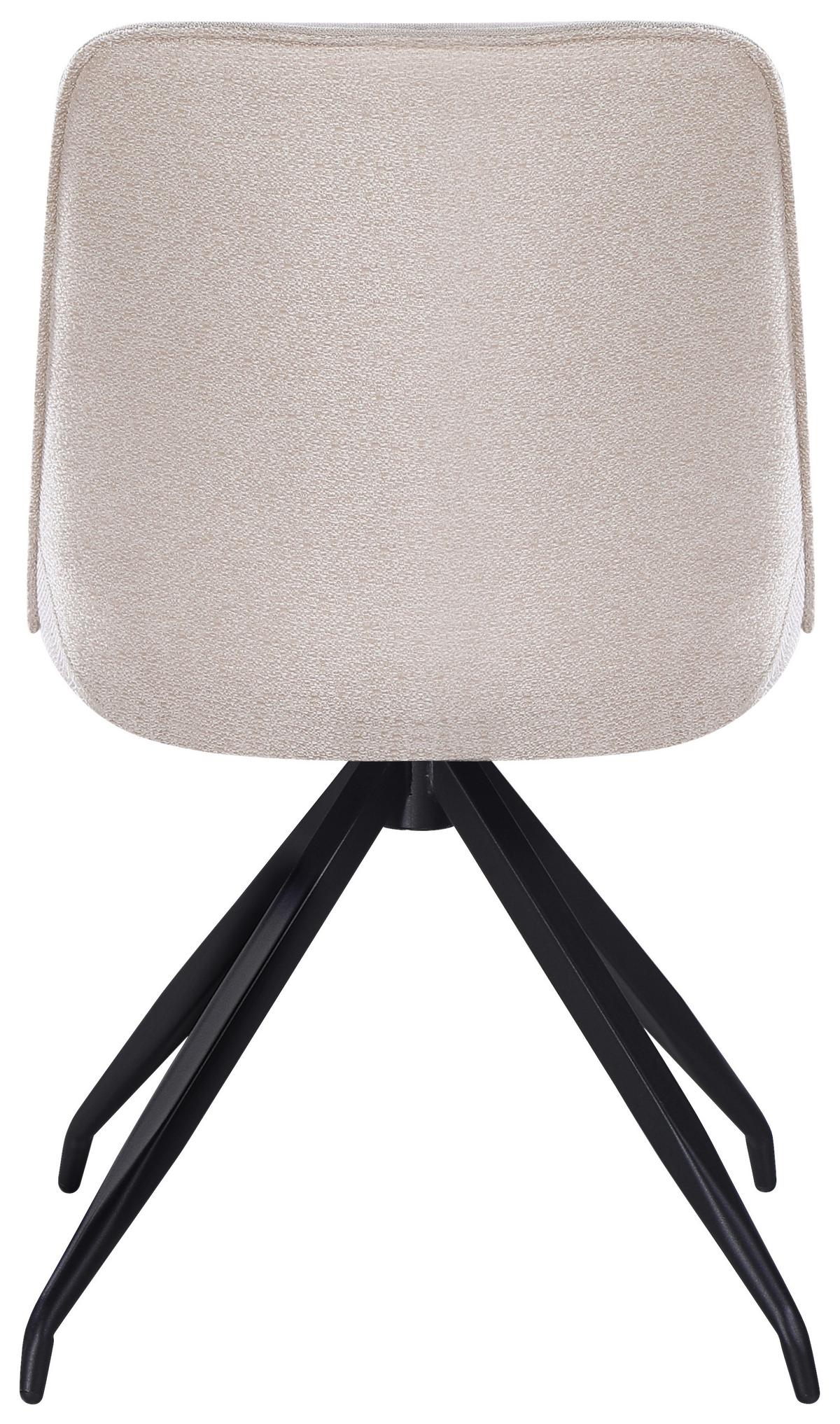 ŽIDLE NOVA - černá/béžová, Moderní, kov/textil (51/85/61cm) - Premium Living