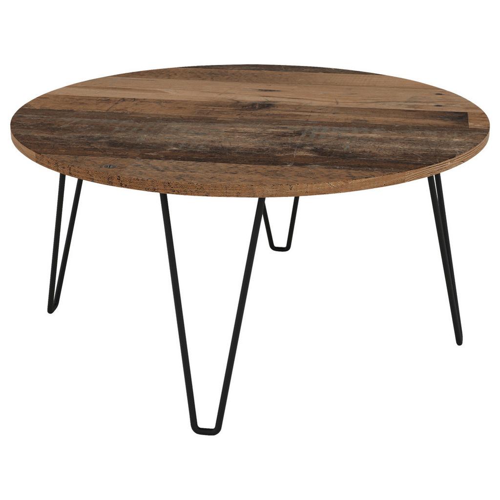 Couchtisch rund Flair Schwarz/Alteiche Dekor