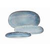 Servierplatte Aus Steinzeug Frozen 3-Tlg. Blau - Blau, Basics, Keramik (39/24,5/10cm) - Mäser
