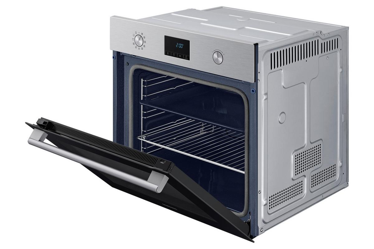 Einbaubackofen Nv68a1170bs/Ol - Silberfarben/Schwarz, Design, Glas/Metall (59,5/59,5/57cm) - Samsung
