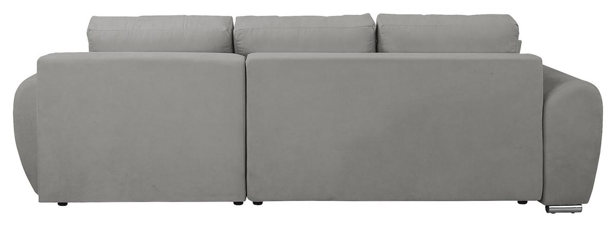 Ecksofa Azzuro Grau S: 256x175 Cm - Silberfarben/Grau, Design, Textil (256/175cm) - Livetastic