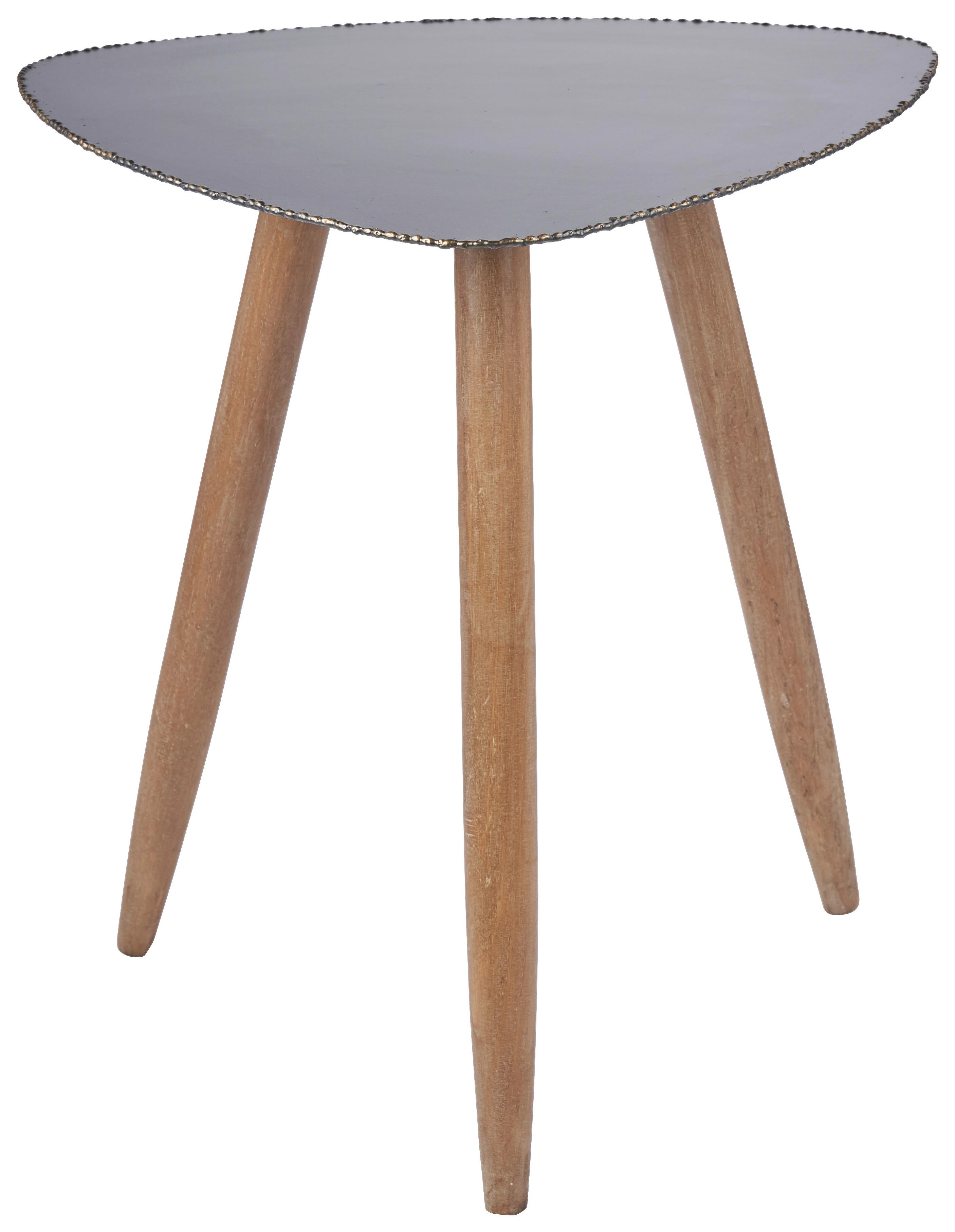Coutisch aus Metall Rund Timo - Anthrazit/Braun, Basics, Holz/Metall (44/43/47cm)