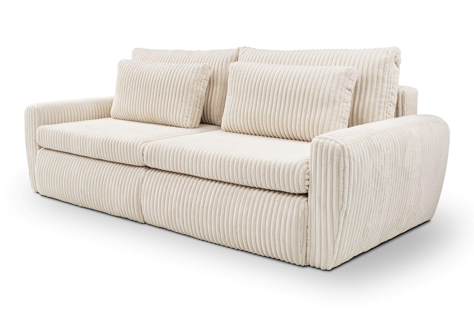 Schlafsofa Mevi Creme B: 240 Cm - Creme, MODERN (240/72-90/120cm) - Premium Living