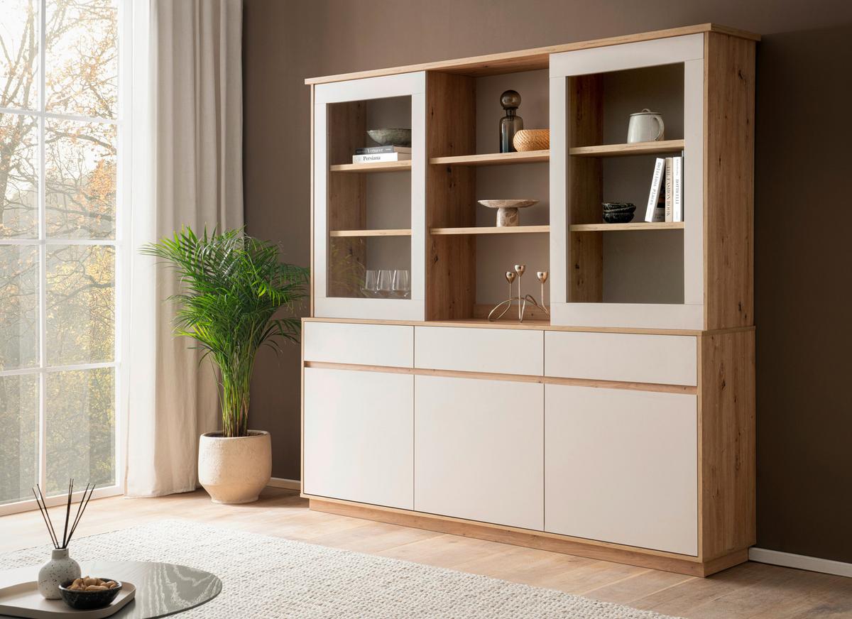 Buffet Sonora Kashmir/Eiche B: 202cm - Kaschmir/Eiche Artisan, Design, Holzwerkstoff (202/199/40cm) - MID.YOU