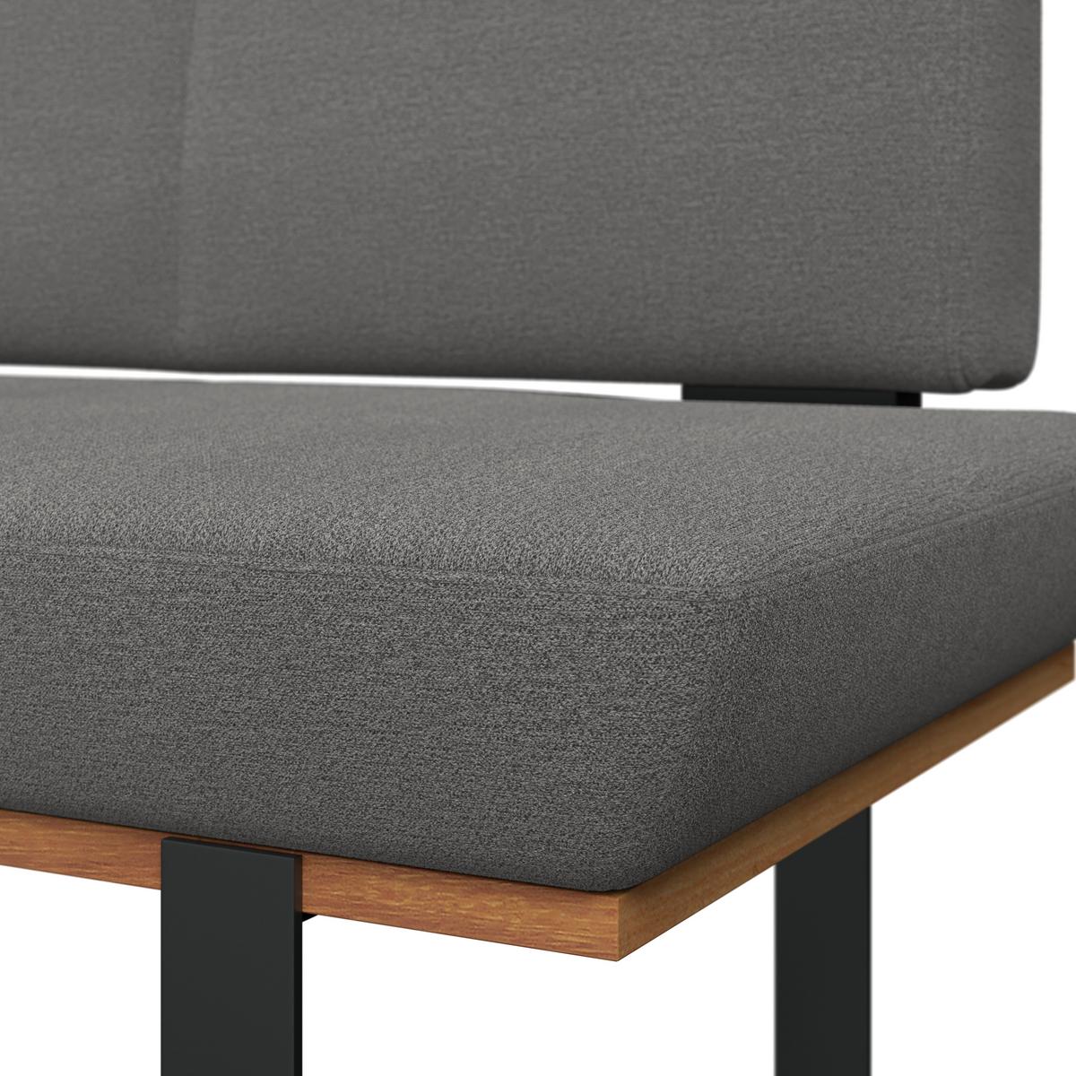 Eckbank Tristan Webstoff anthrazit,S:175x225cm - Anthrazit/Schwarz, MODERN, Holz/Textil (175/225cm) - James Wood