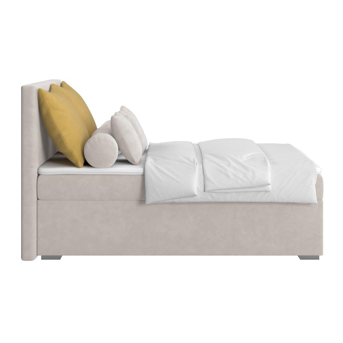 Kárpitozott Ágy Adria 120/200cm - taupe, Konventionell, textil/fa (120/200cm)