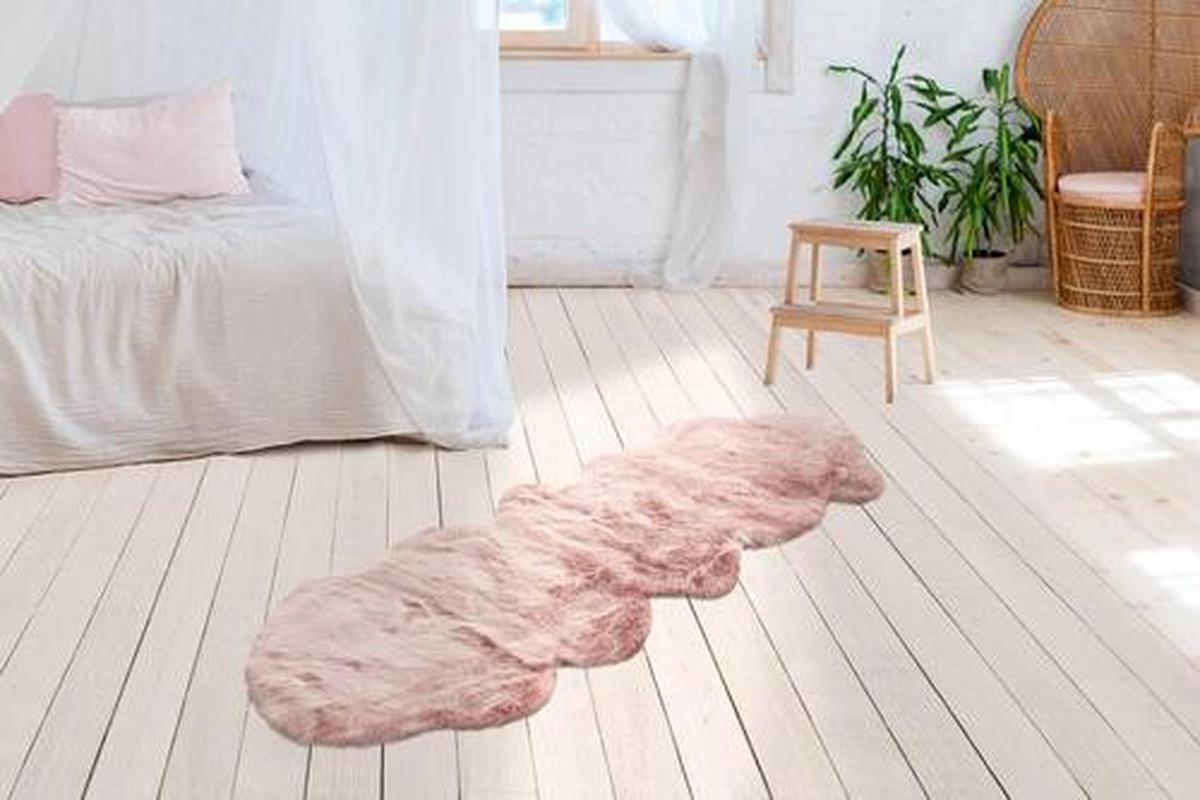 Kunstfell Tender Rosa 60x180 cm - Rosa, Design, Textil (60/180cm) - Kayoom