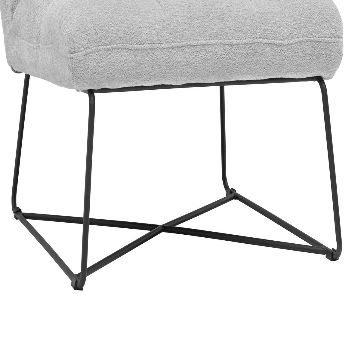 Relaxačné kreslo sivé MARCO - čierna/svetlosivá, Modern, kov/textil (62/86/87cm) - Based