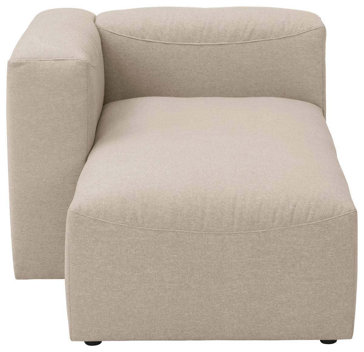 Recamiere Lena Creme Rücken Echt - Creme, Design, Textil (160/73/100cm) - Max Winzer