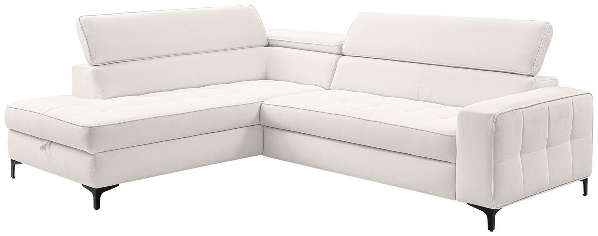 Ecksofa Nala Hellgrau S: 203x251cm - Hellgrau/Schwarz, Design, Textil (203/251cm) - MID.YOU