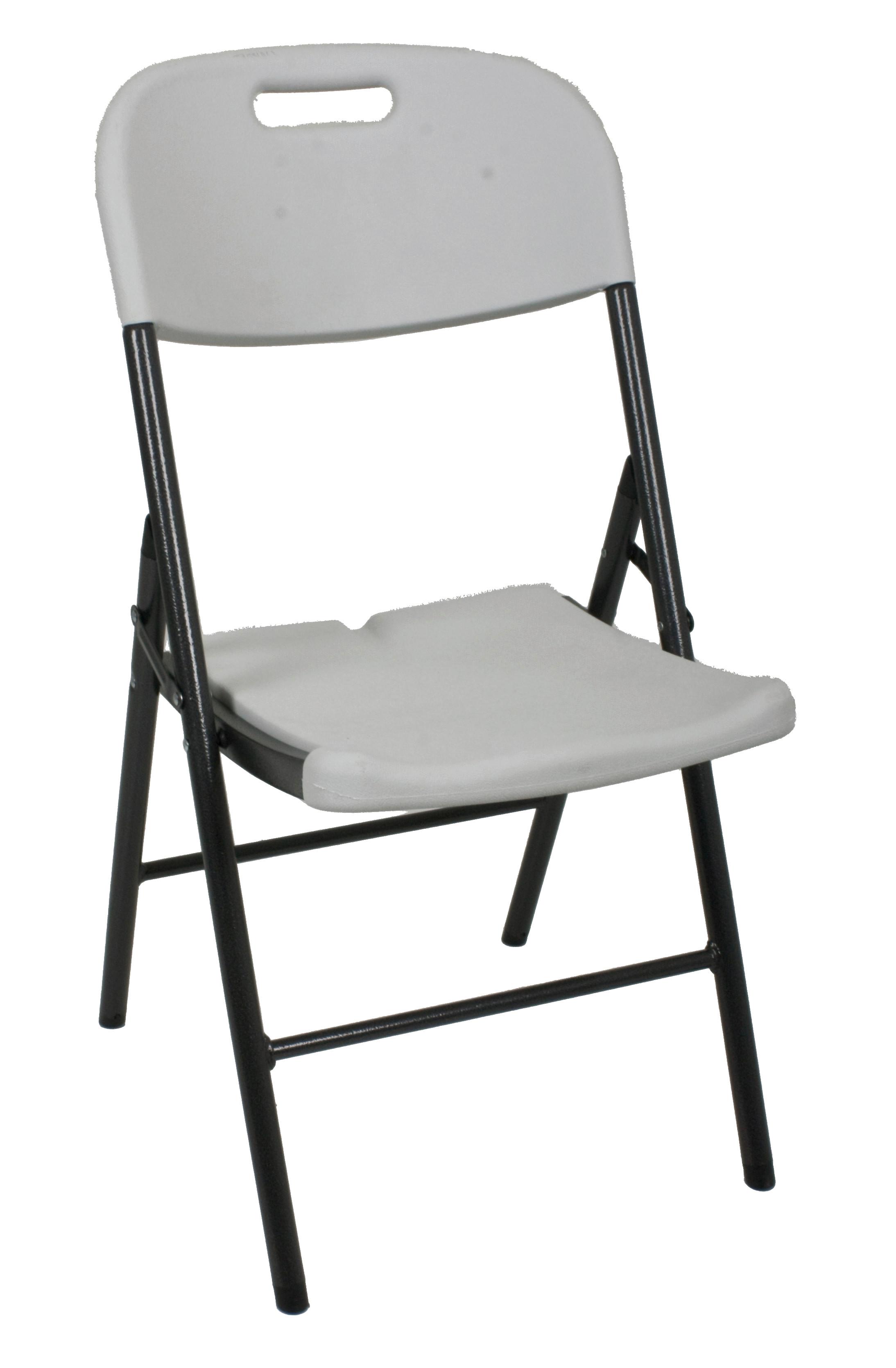 Gartenklappstuhl Mufaro - Anthrazit/Weiß, Basics, Kunststoff/Metall (46/87/54cm) - Gardenson