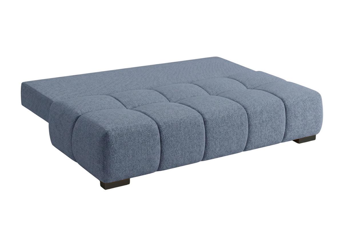 Boxspringová pohovka BOB, modrá ženilka - modrá/čierna, Konventionell, kompozitné drevo/textil (209/105cm) - Based